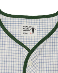 Henley Neck Department   Albert Henley Neck Shirt  NARROW PLAID TYPEWRITER