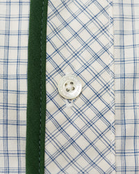 Henley Neck Department   Albert Henley Neck Shirt  NARROW PLAID TYPEWRITER