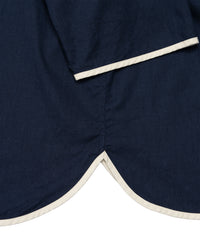Henley Neck Department   Allen Henley Neck Shirt  Cotton x Linen Navy