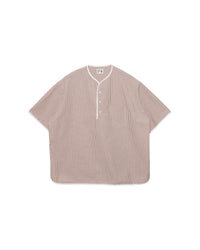 Henley Neck Department Allen Henley Neck Shirt SIDOGRAS Maroon Seersucker