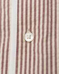 Henley Neck Department Allen Henley Neck Shirt SIDOGRAS Maroon Seersucker