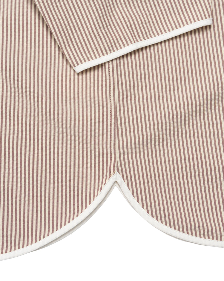 Henley Neck Department Allen Henley Neck Shirt SIDOGRAS Maroon Seersucker