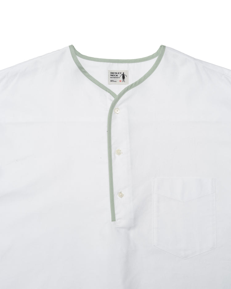 Henley Neck Department   Allen Henley Neck Shirt  SIDOGRAS White OX