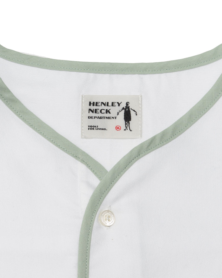 Henley Neck Collection: Allen Henley Neck Shirt, SIDOGRAS White OX