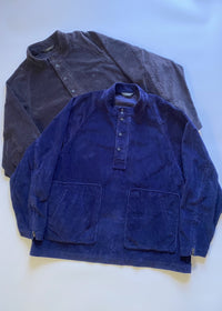 roundabout   Corduroy Stand Collar Smock RA26AW-BL01 BLACK