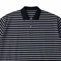 PORTER CLASSIC / H/W BEATNIK BORDER POLO SHIRT BLACK