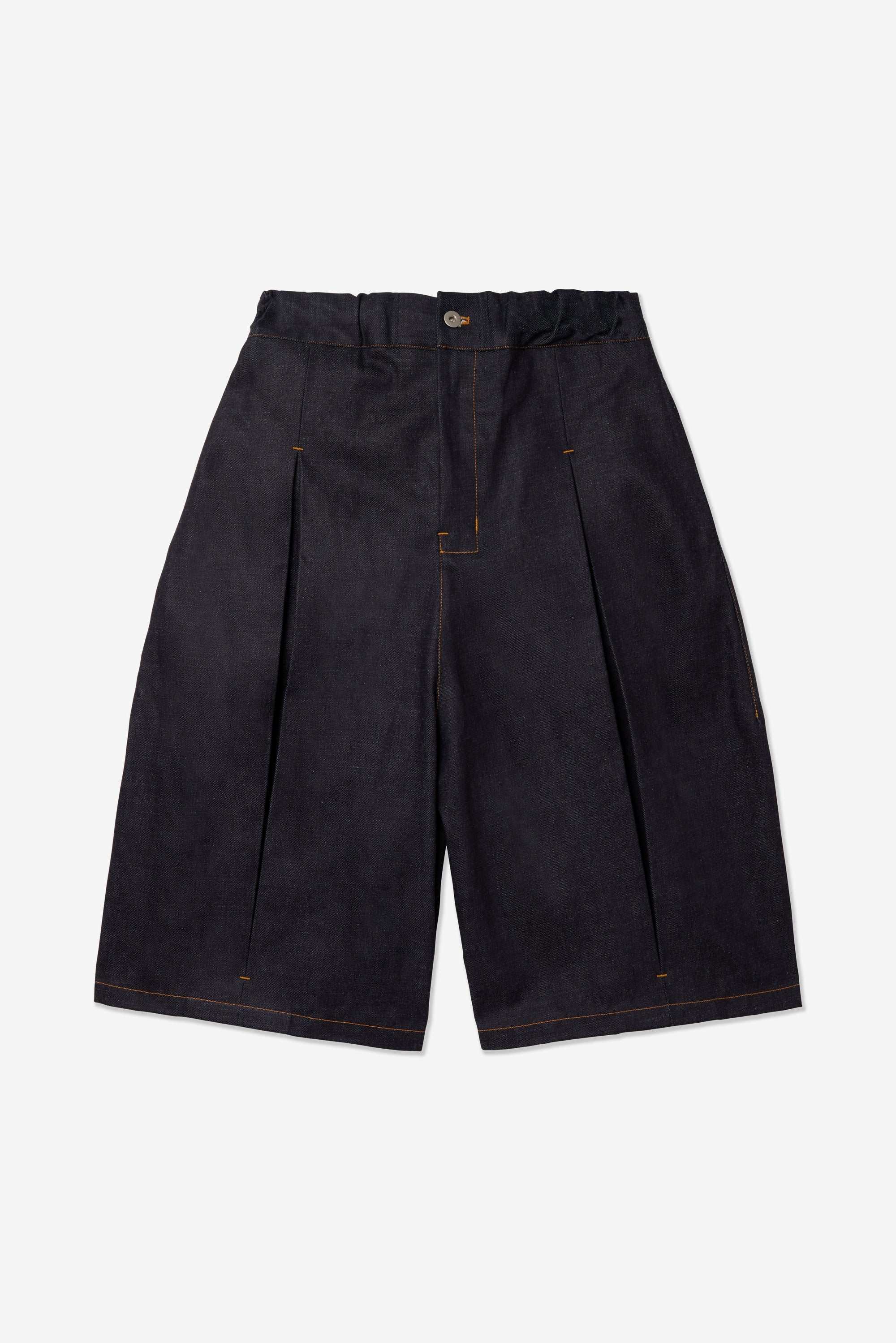 パンツ SAGE NATION BOX PLEATS DENIM SHORT PANTS sage NATION Box Pleat Short Denim - Raw Indigo – CASDAY