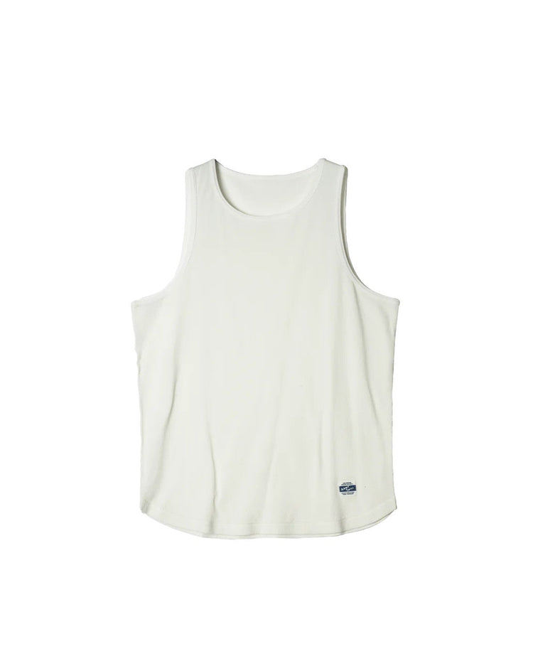 ARMY TWILL / LIGHT HONEYCOMB TANK TOP WHITE