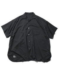 FreshService  COOLFIBER OPEN COLLAR S/S SHIRT BLACK