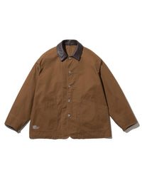 FreshService  COTTON CANVAS LEATHER COLLAR WORK JACKET CAMEL