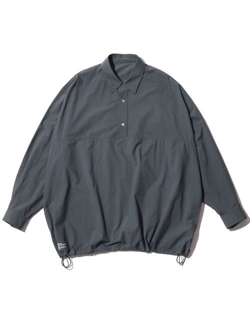 FreshService  CRISP COTTON ANORAK L/S SHIRT GRAY