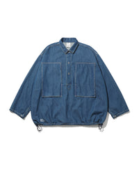 FreshService  DENIM PULLOVER SHIRT FADE INDIGO