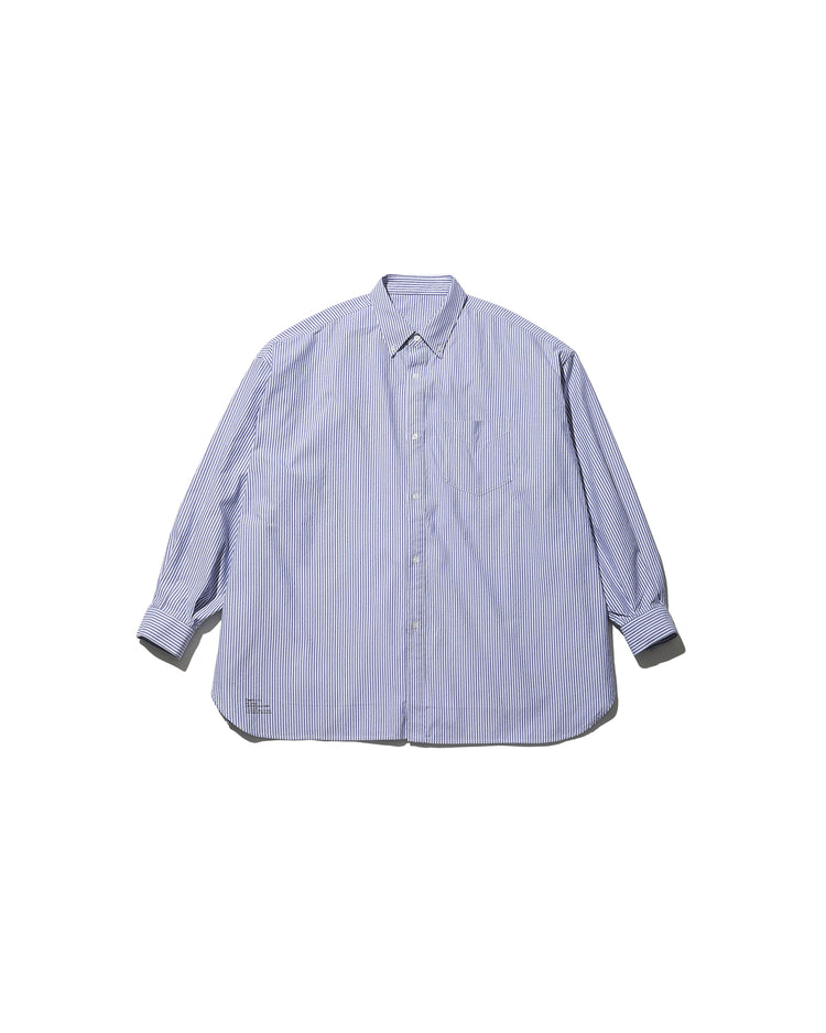 FreshService / DRY OXFORD CORPORATE L/S B.D.SHIRT BLUE STRIPE