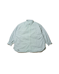 FreshService   DRY OXFORD CORPORATE L/S B.D.SHIRT GREEN STRIPE