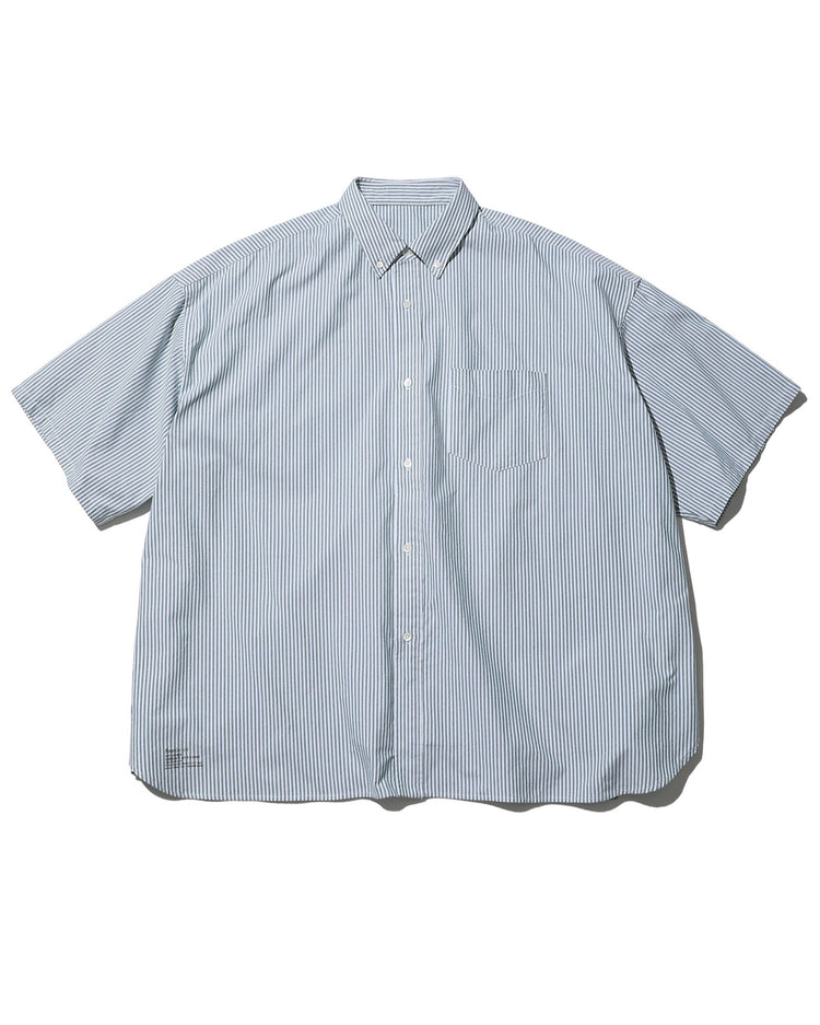 FreshService  DRY OXFORD CORPORATE S/S B.D SHIRT  GREEN STRIPE