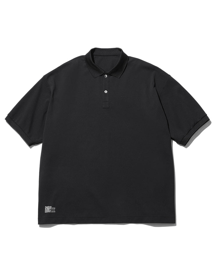 FreshService  DRY PIQUE JERSEY S/S POLO BLACK