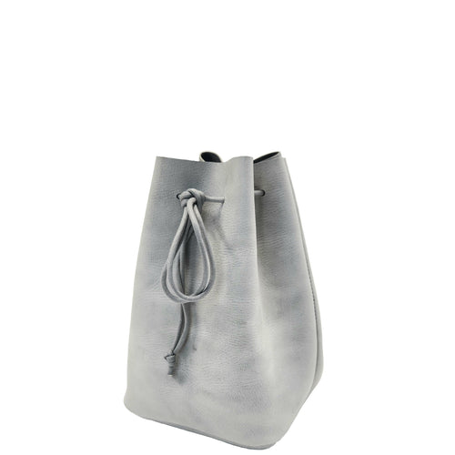 REEL/ Square drawstring bag S.GRAY