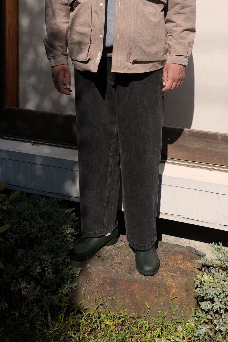 NOROLL THICKWALK PANTS BLACK DENIM