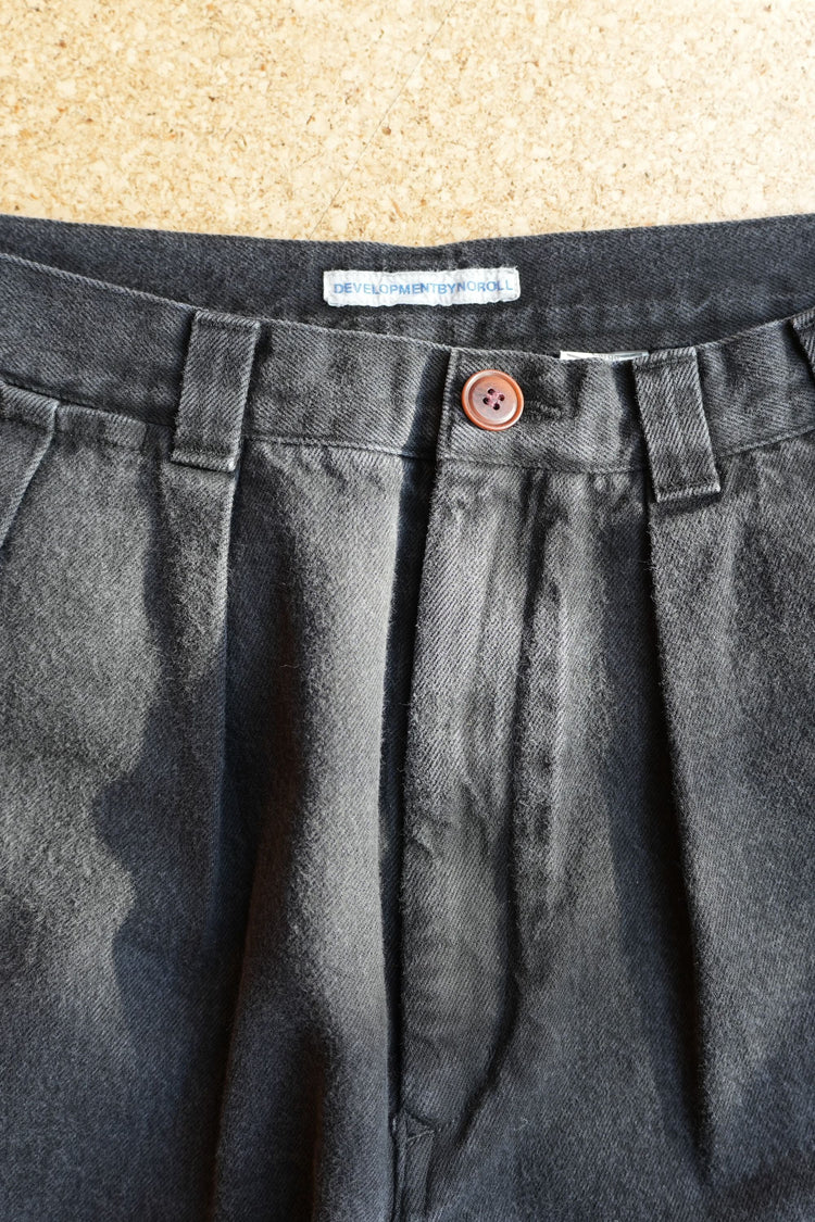 NOROLL  THICKWALK PANTS BLACK DENIM