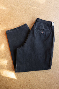 NOROLL THICKWALK PANTS BLACK DENIM