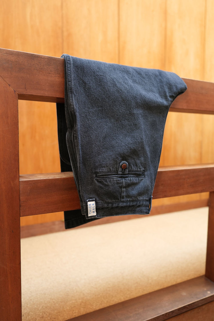 NOROLL THICKWALK PANTS BLACK DENIM