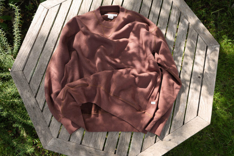NOROLL  C&C CREW SWEAT BROWN RED