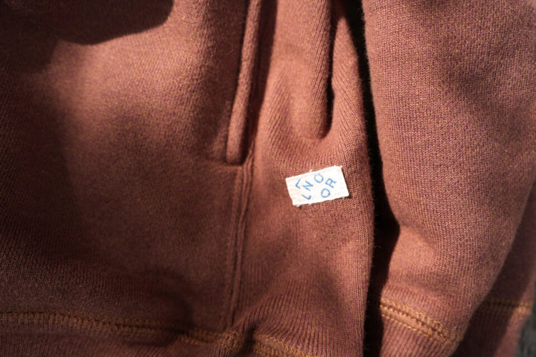 NOROLL  C&C CREW SWEAT BROWN RED