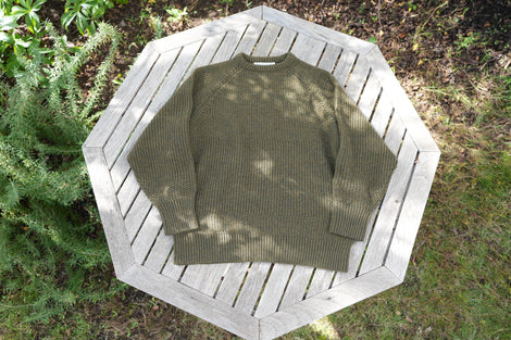 NOROLL  SIMPLE CREW NECK KNIT OLIVE