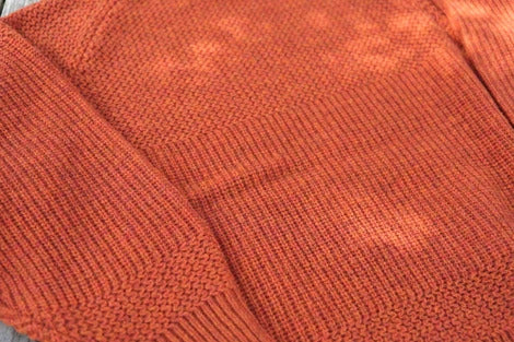 NOROLL  SIMPLE CREW NECK KNIT ORANGE