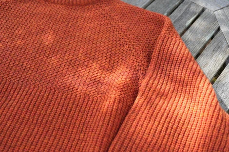 NOROLL  SIMPLE CREW NECK KNIT ORANGE