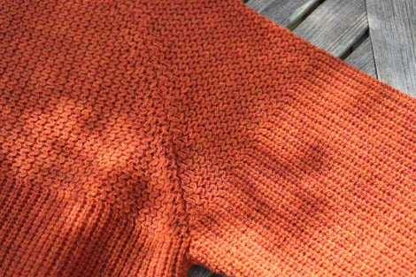 NOROLL  SIMPLE CREW NECK KNIT ORANGE