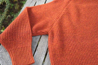 NOROLL  SIMPLE CREW NECK KNIT ORANGE