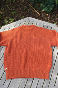 NOROLL  SIMPLE CREW NECK KNIT ORANGE