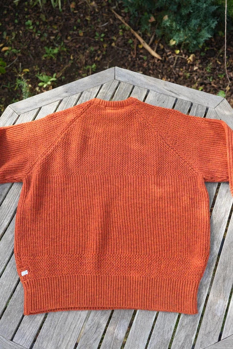 NOROLL  SIMPLE CREW NECK KNIT ORANGE