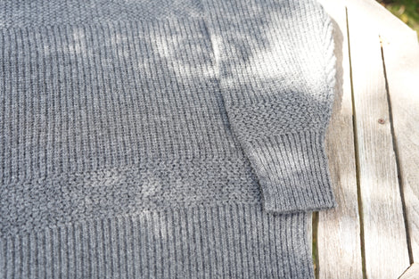 NOROLL  SIMPLE CREW NECK KNIT GREY