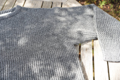 NOROLL  SIMPLE CREW NECK KNIT GREY