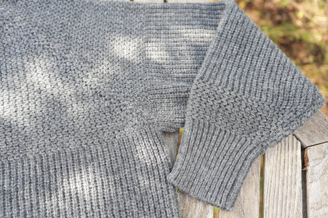 NOROLL  SIMPLE CREW NECK KNIT GREY
