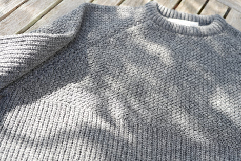 NOROLL  SIMPLE CREW NECK KNIT GREY