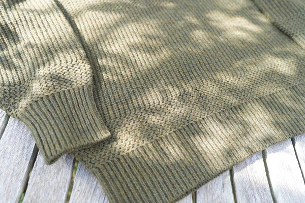 NOROLL  SIMPLE CREW NECK KNIT OLIVE