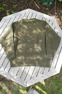 NOROLL  SIMPLE CREW NECK KNIT OLIVE