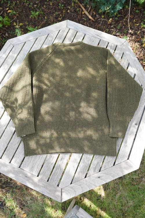 NOROLL  SIMPLE CREW NECK KNIT OLIVE