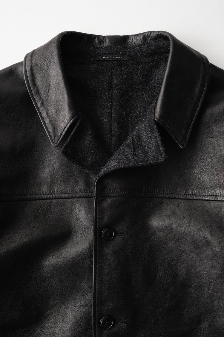 OLD JOE BRAND   PATINA HORSE-HIDE PINKERTON JACKET 262OJ-JK19 PATINA BLACK