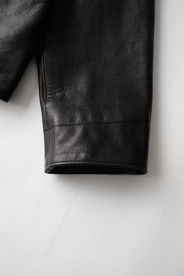 OLD JOE BRAND   PATINA HORSE-HIDE PINKERTON JACKET 262OJ-JK19 PATINA BLACK
