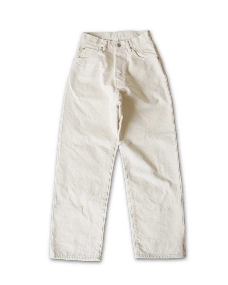 HATSKI  Denim03 Wide Tapered Denim -Ecru