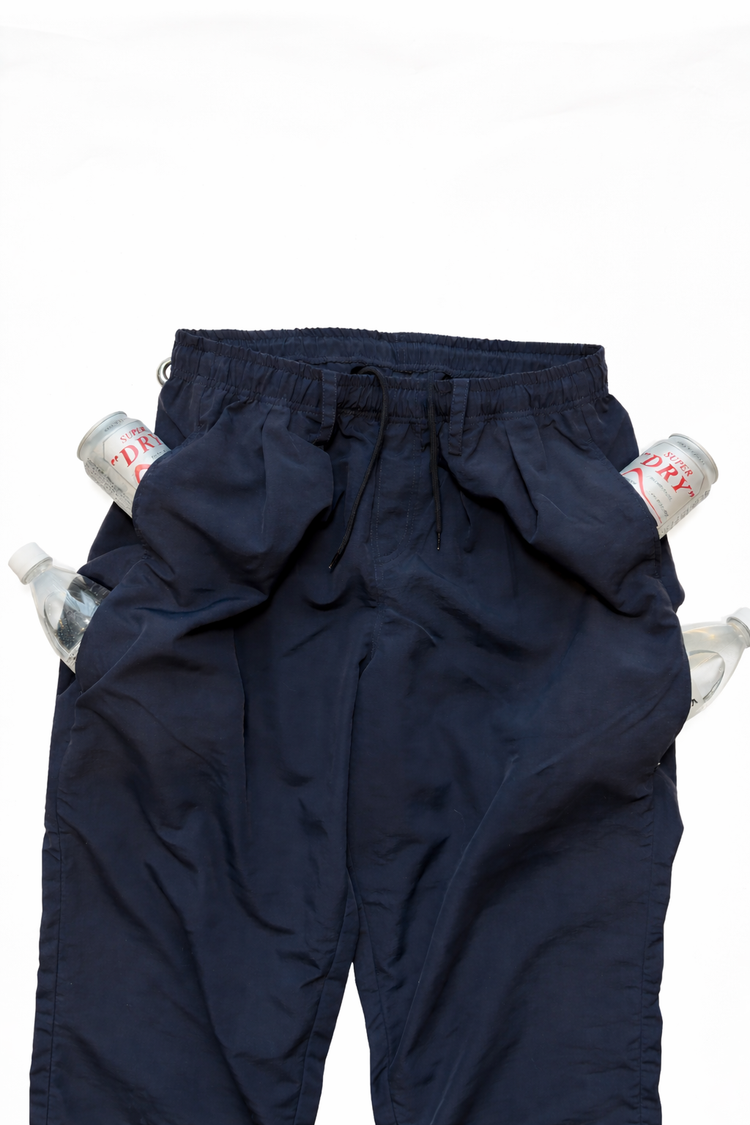 BAGGYSPORTS BA-003 2TUCKS NYLON CHINO NAVY