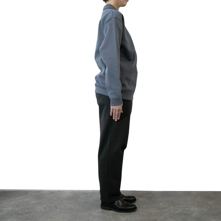 BAMME/ Ribbed Cardboard Knit Keyneck Polo Shirt (Unisex)