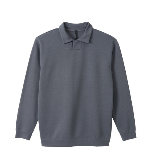 BAMME/ リブダンボールニット キーネック ポロシャツ ユニセックス