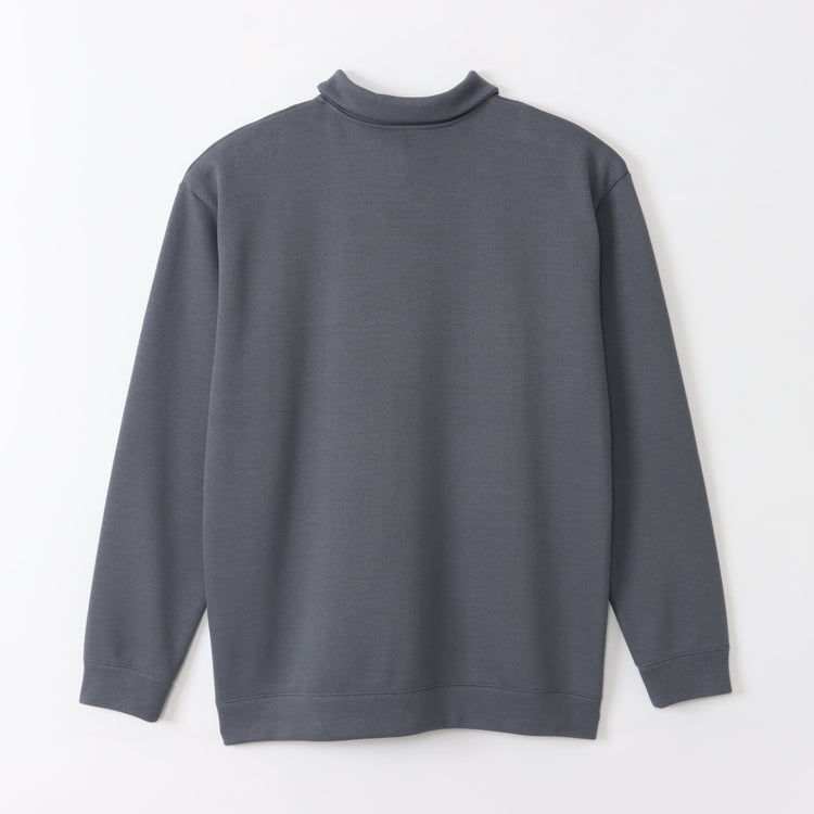 BAMME/ Ribbed Cardboard Knit Keyneck Polo Shirt (Unisex)