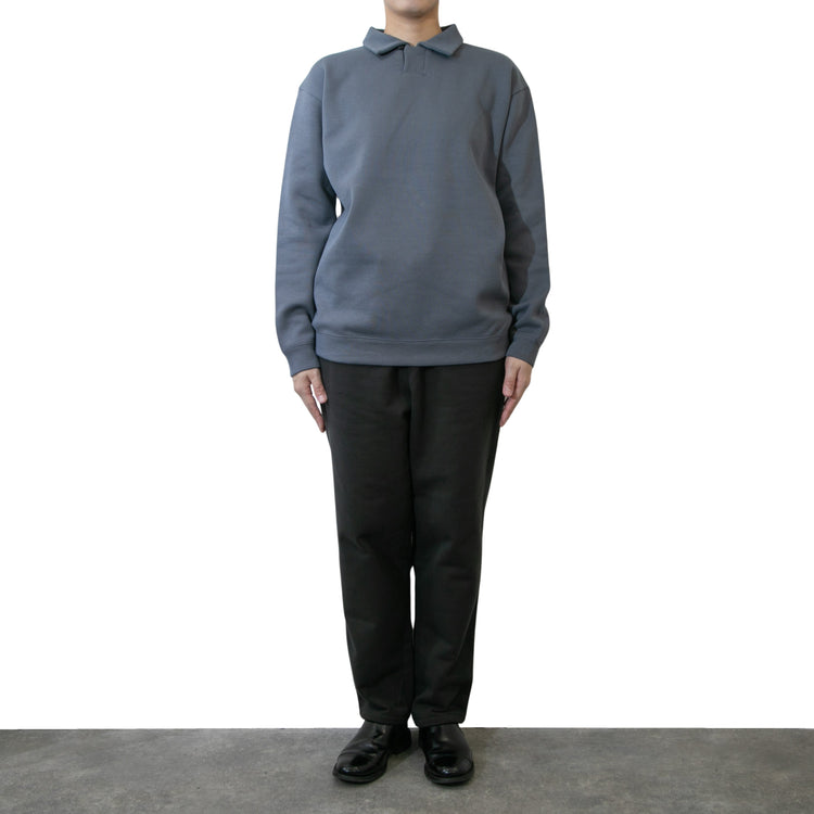 BAMME/ Ribbed Cardboard Knit Keyneck Polo Shirt (Unisex)