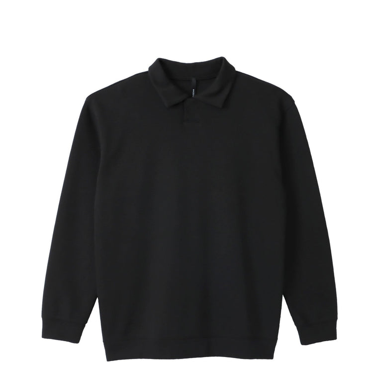 BAMME/ Ribbed Cardboard Knit Keyneck Polo Shirt (Unisex)
